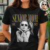 Custom Vintage Photo Senior Mom EST. 2027 Dark Shirt - Personalized Class of 2027 Gift, Proud Family Gift HO82 903266