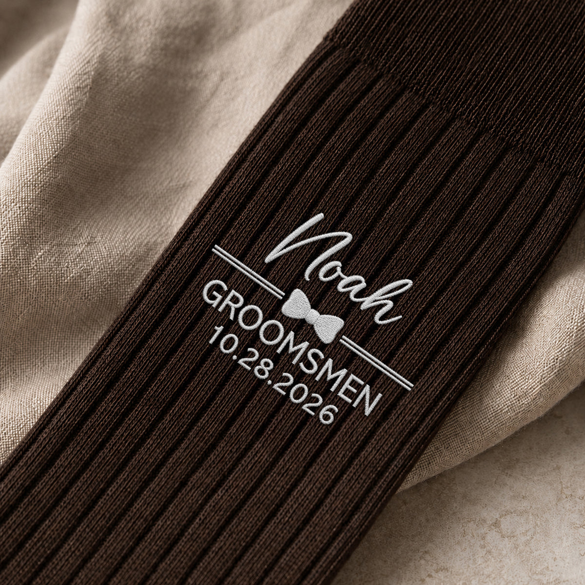 Personalized Embroidered Socks - Gift For Husband & Groom TH10 170633