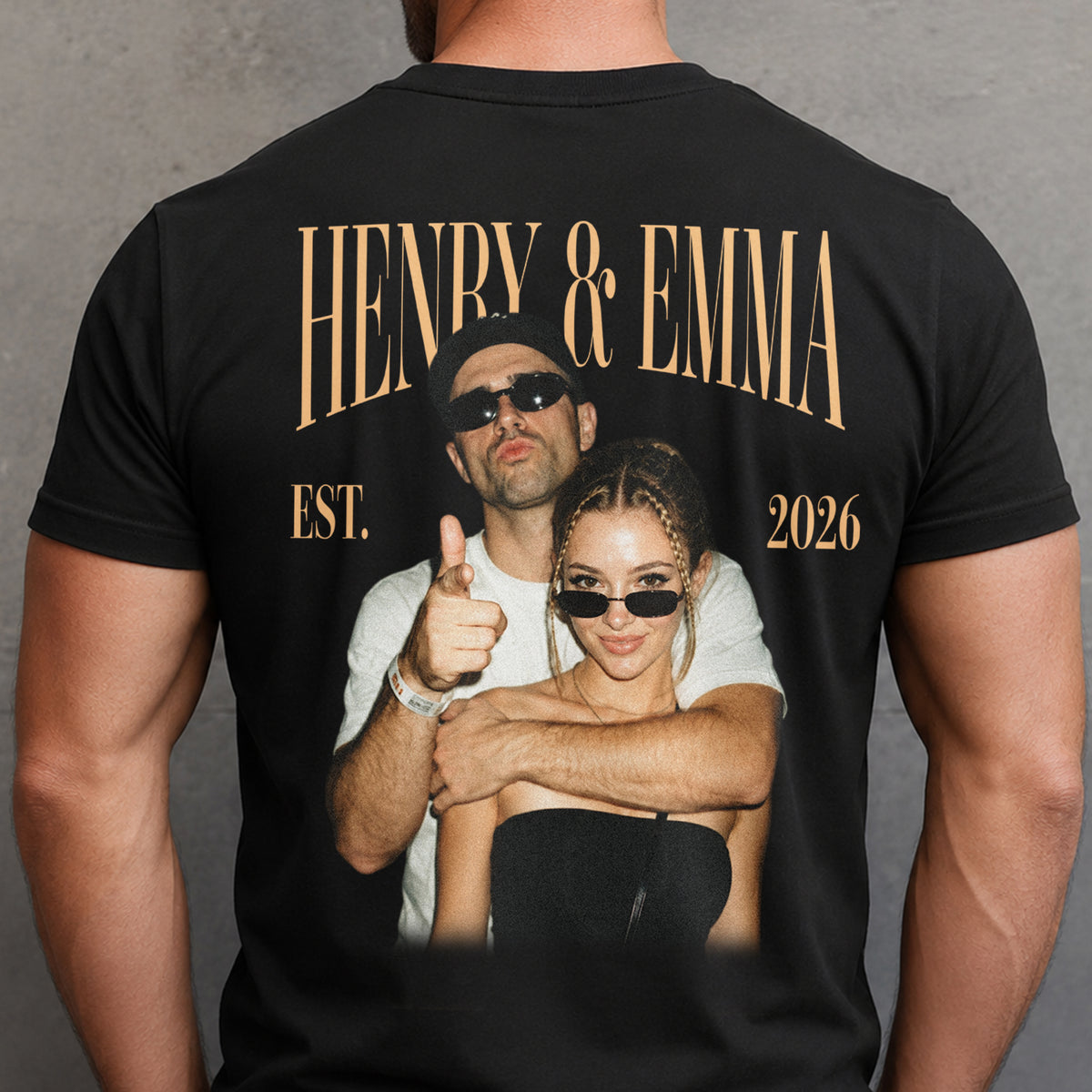Custom Couple Photo Vintage Comfort Shirt For Girlfriend Boyfriend, Wife, Husband Anniversary Gift HA75 922208