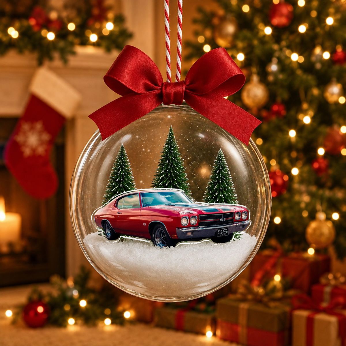 Custom Car Photo Christmas 3D Acrylic Ball Ornament HO82 903444