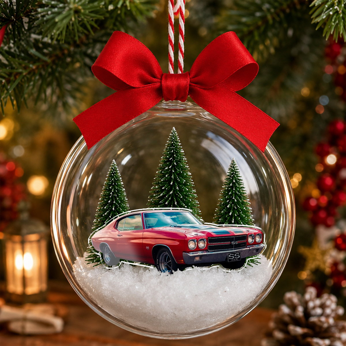 Custom Car Photo Christmas 3D Acrylic Ball Ornament HO82 903444