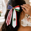 Personalized Name Mexico And US Flag Ribbon Hair Bow - Gift For Senior 2027, Graduation Gift HO82 903494