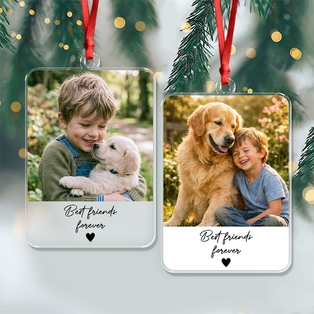 Custom Photo Best Friends Forever Acrylic Ornament, Personalized Family & Friends Keepsake, Christmas Gift CH07 180362