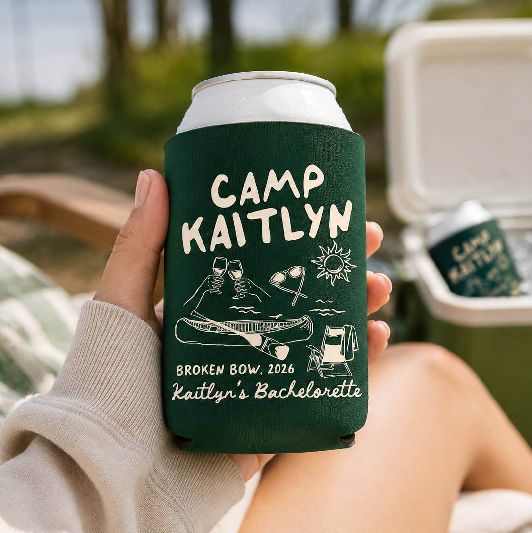 Personalized Lake Club Bachelorette Camp Can Cooler, Camping Bachelorette Party Favors HO82 903054