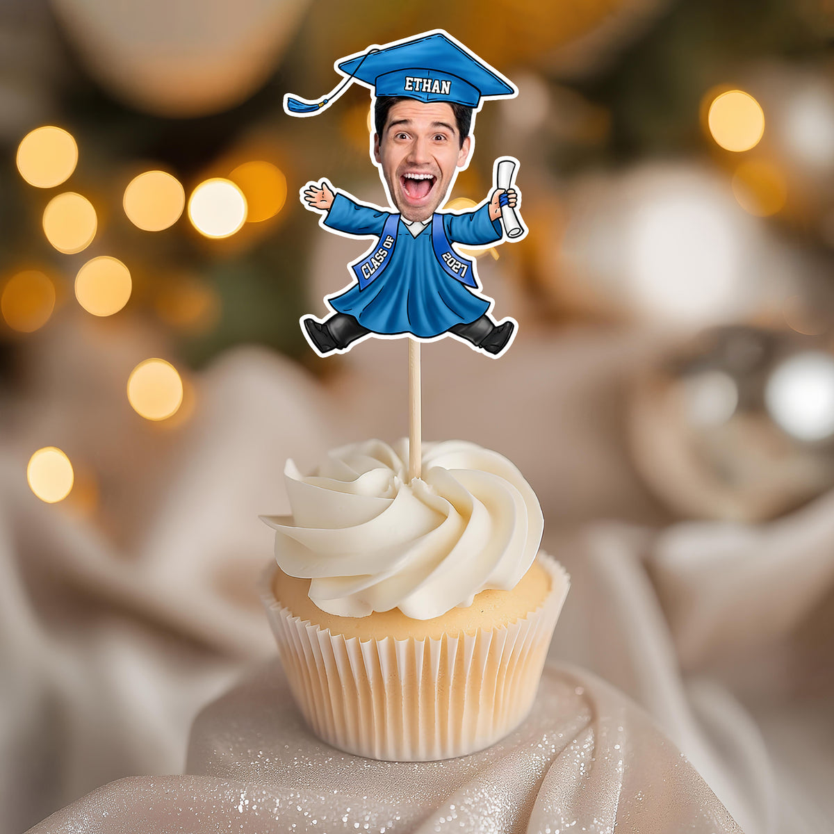 Custom Funny Face Class of 2026 Graduation Decoration Cupcake Toppers LM32 893143