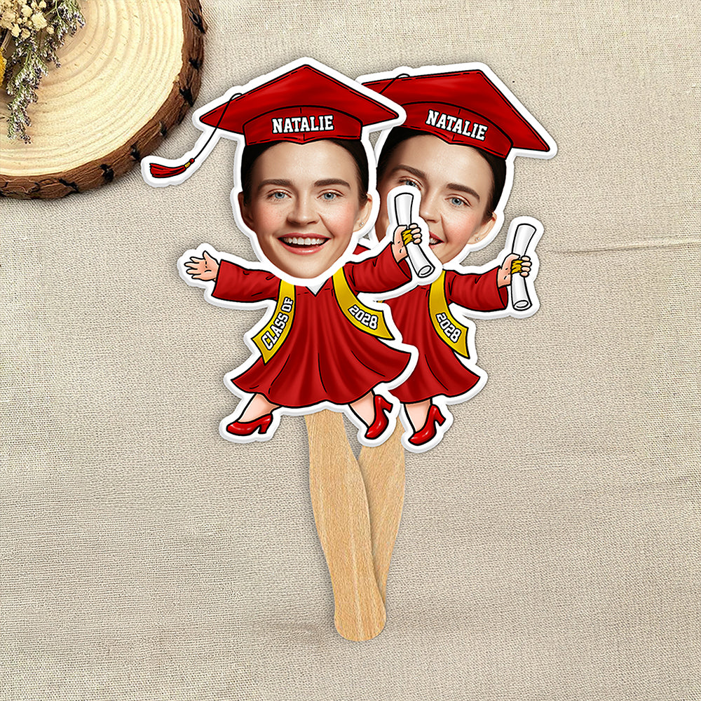 Custom Funny Face Photo Class of 2026 Graduation Face Fan TH10 892499