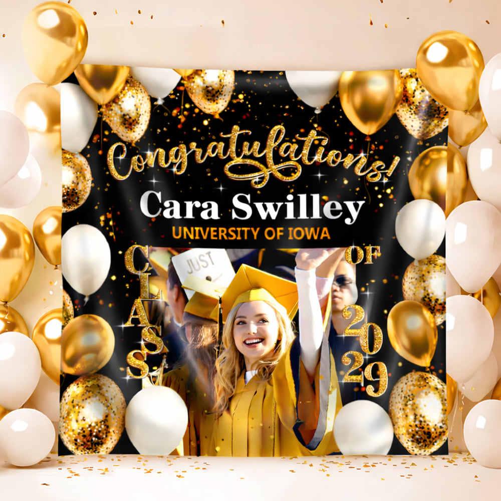 Custom Photo Congratulations Graduation 2026 Backdrop For Grad Party Decorations HO82 893470
