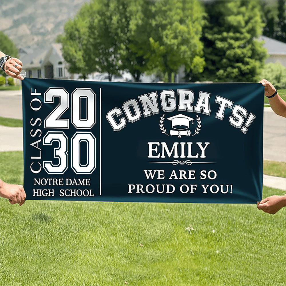 Congrats Class of 2026 Banner, Gift Idea Senior Graduation HN590 895072