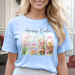 Happy Easter Black Bunny T-Shirt LM32 893117