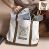 Custom Pet Face With Drawing Style Embroidered Monogram Beach Bag HO82 894244
