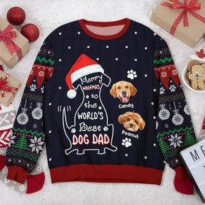 Custom Photo Merry Woofmas To The World Dog Ugly Sweater CH07 899464