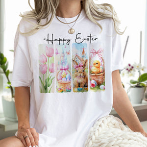 Happy Easter Black Bunny T-Shirt LM32 893117