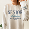 Custom Senior With Coquette Bow Sleeve Embroidered Sweatshirt LM32 893099