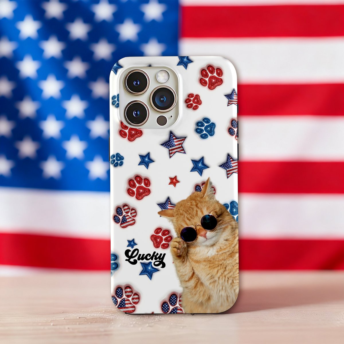 Custom Photo Dog US Pattern Personalized Phone Case HA75 921088