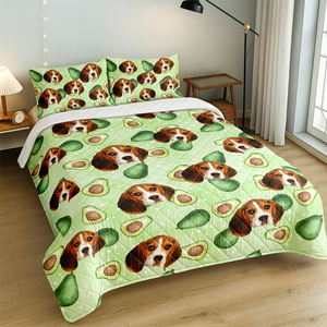 Custom Photo Dog Cat Color Quilt Bedding Set For Dog Cat Pet Lovers HA75 898242
