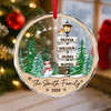 Personalized Custom Family Member Name Glass Ornament For Christmas TH10 170709