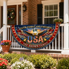 Custom Name American Flag Eagle 250th Anniversary 1776-2026 Non-Pleated Fan Flag LM32 669339