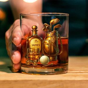 Custom Golf Player Name Whiskey Glass CH07 899810