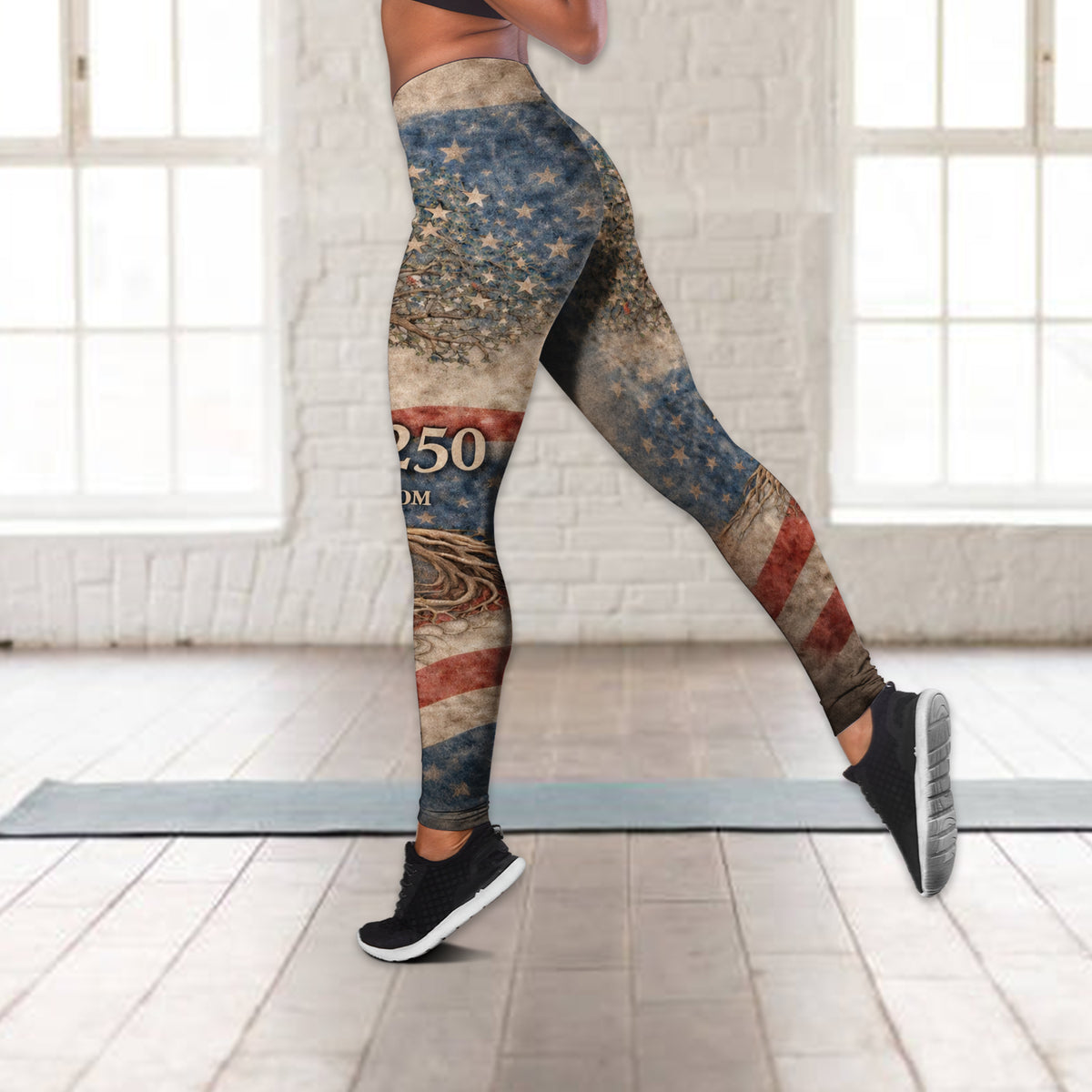 Personalized Patriotic Women’s Leggings – American 250th Anniversary Independence Day Pants HO82 901972