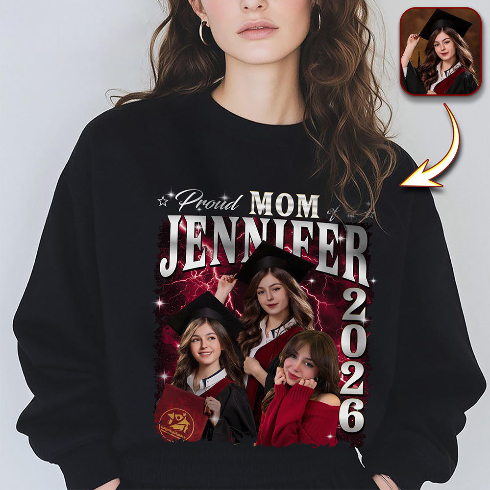 Custom Photo Proud Family Of 2026 Graduation Dark Shirt HA75 920482