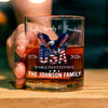 Custom Name Faith, Family & Freedom 250 Years of America Patriotic Whiskey Glass LM32 897719