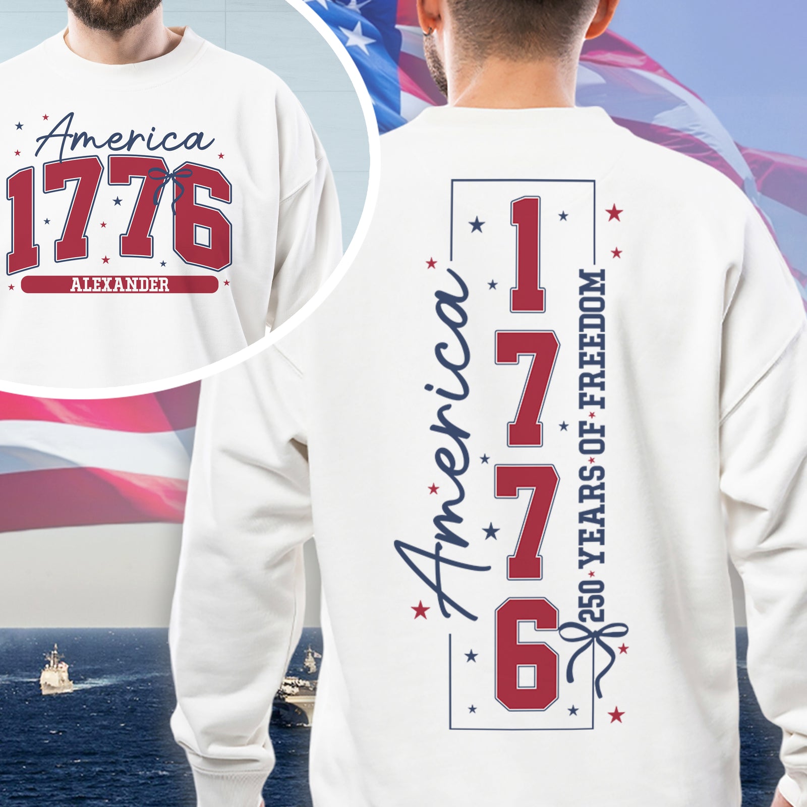 Custom Name 250 Years Of Freedom Front And Back Shirt TH10 898829