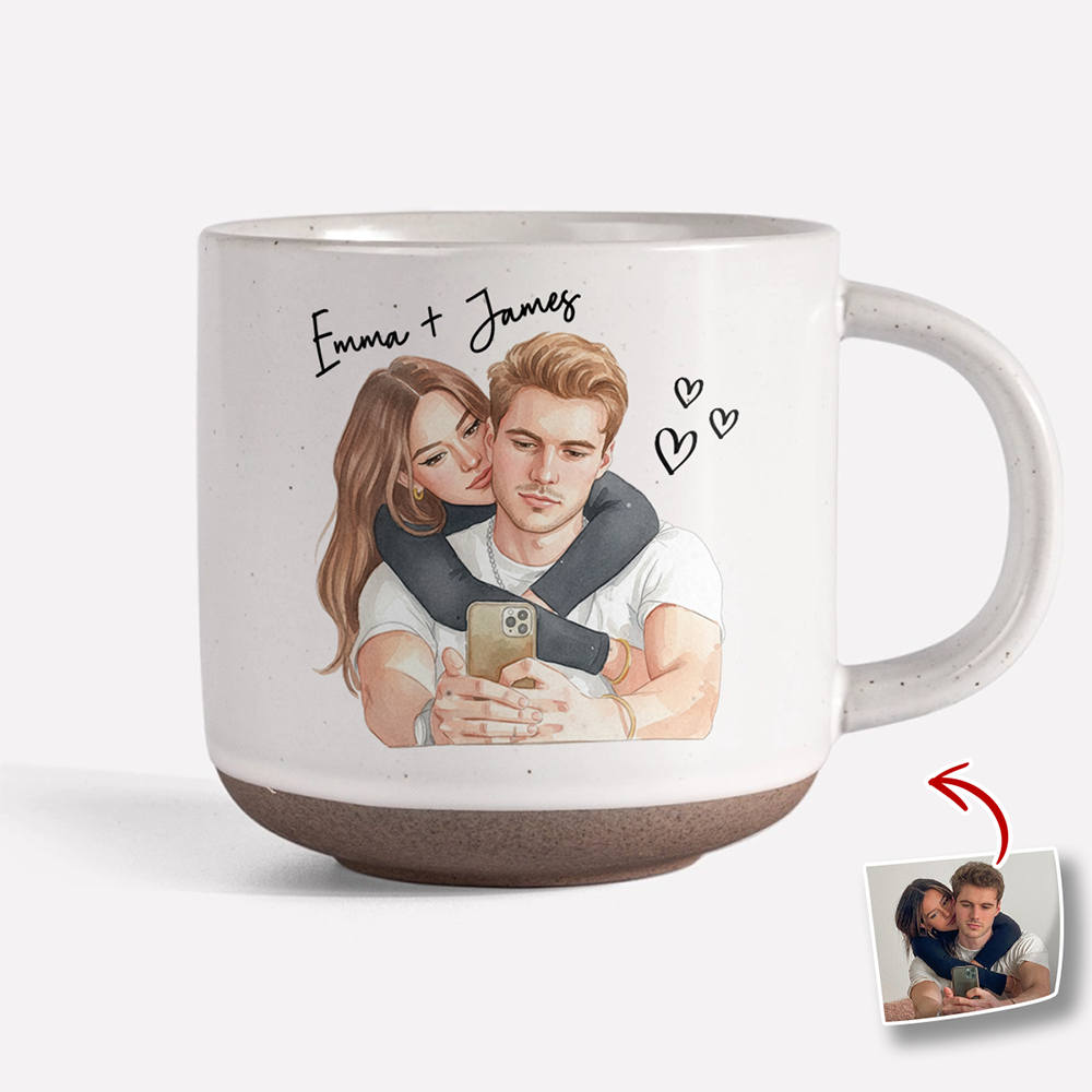 Custom Photo Pottery Mug For Family Or Couple TH10 896923