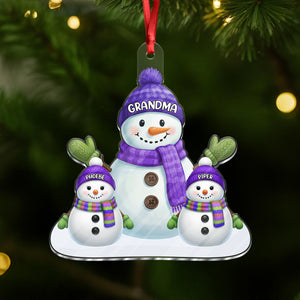 Custom Name Snowman Family Acrylic Ornament CH07 899778