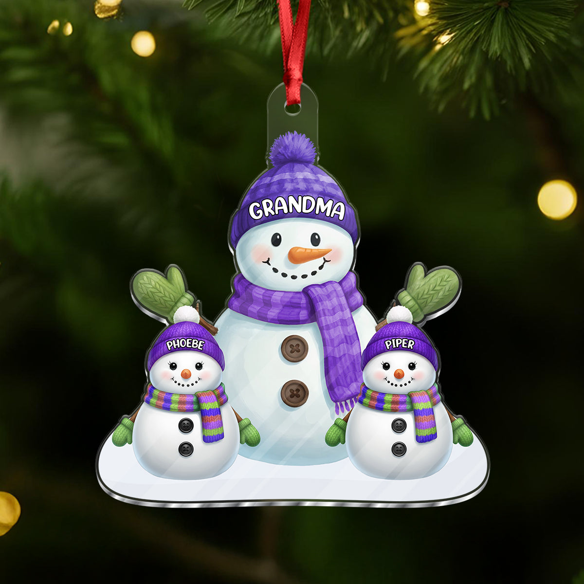 Custom Name Snowman Family Acrylic Ornament CH07 899778