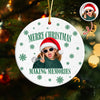 Custom Photo Merry Christmas Making Memories Ceramic Ornament - Gift For Christmas, Family Gift HO82 903310