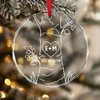 Custom Couple Names Wedding Anniversary Glass Ornament, Personalized Couple Keepsake Gift for Husband & Wife TH10 170779