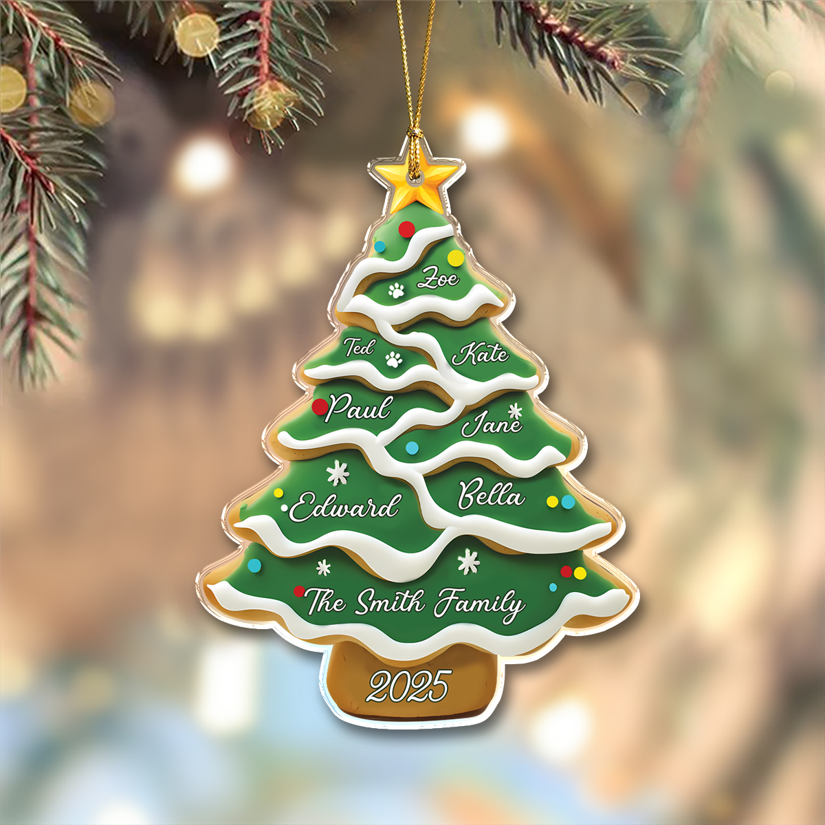Personalized Family Christmas Tree Acrylic Ornament LM32 895519