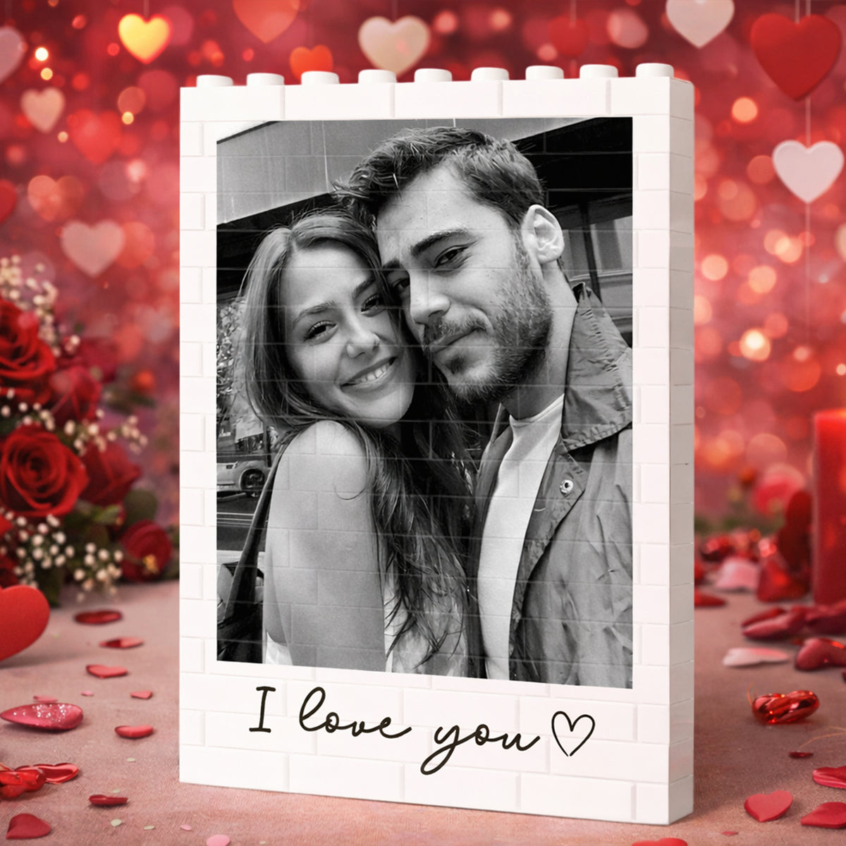Personalized Couple Photo I Love You Forever Building Brick Blocks LM32 899155