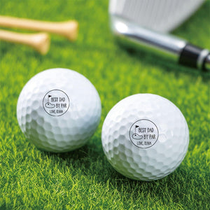 Custom Name Best Dad By Par Golf Ball Stamp Box, Gift For Father, Daddy LM32 897547