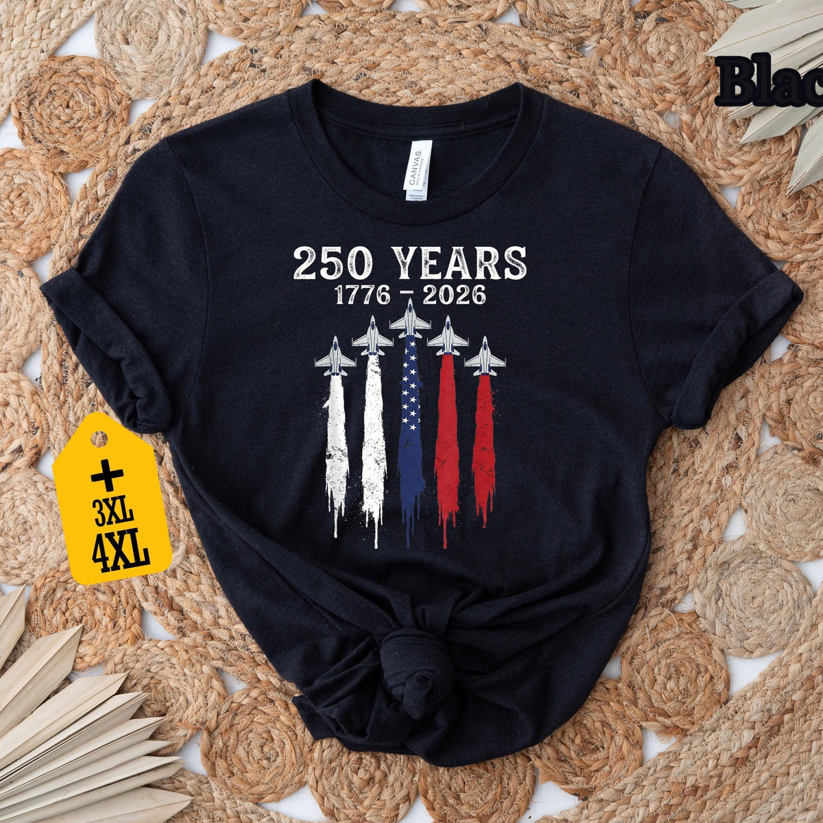 USA 250 Years Patriotic Jet Fighter Shirt, Independence Day Tee LM32 669047