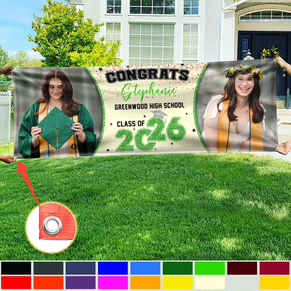 Custom Photo Class of 2025 Personalized Banner Graduation Day Gift CH07 895316