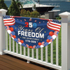 Custom Family Name 250 Years Of Freedom Non-Pleated Fan Flag TH10 169333
