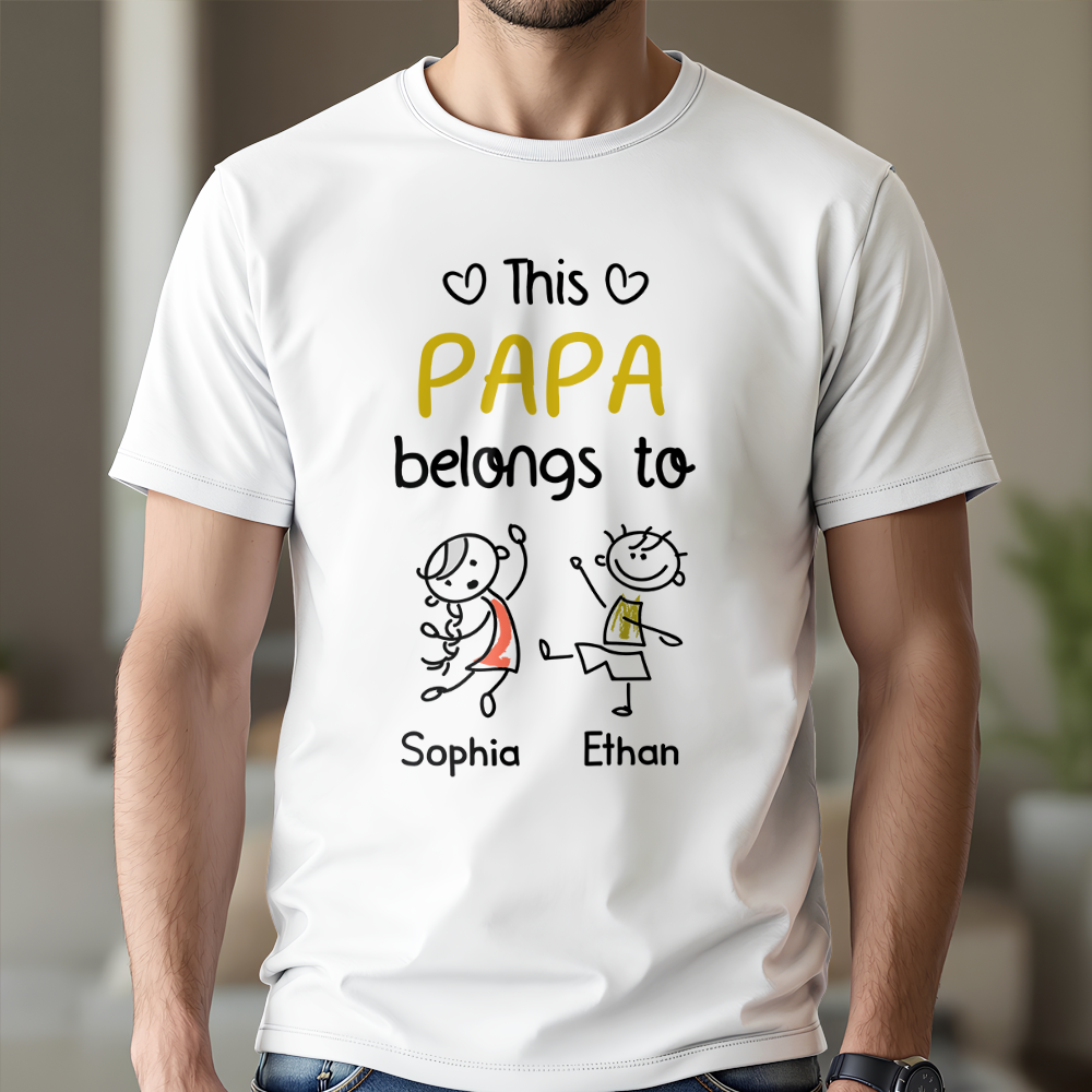 Personalized This Papa Belongs To Us Bright Shirt Father’s Day Gift HA75 921442
