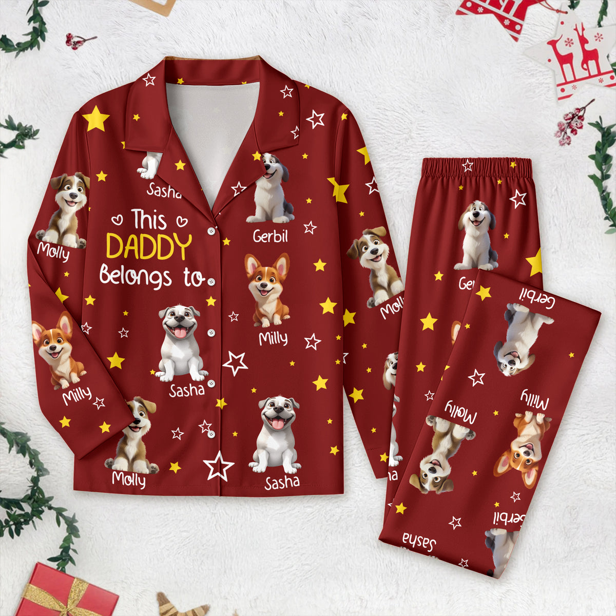 This Daddy Belongs To Dogs - Personalized Pajamas TH10 896689