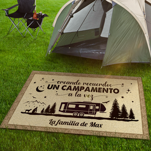 Alfombra de Patio de Camping Campistas Felices, Tapete para Terraza LM32 895055