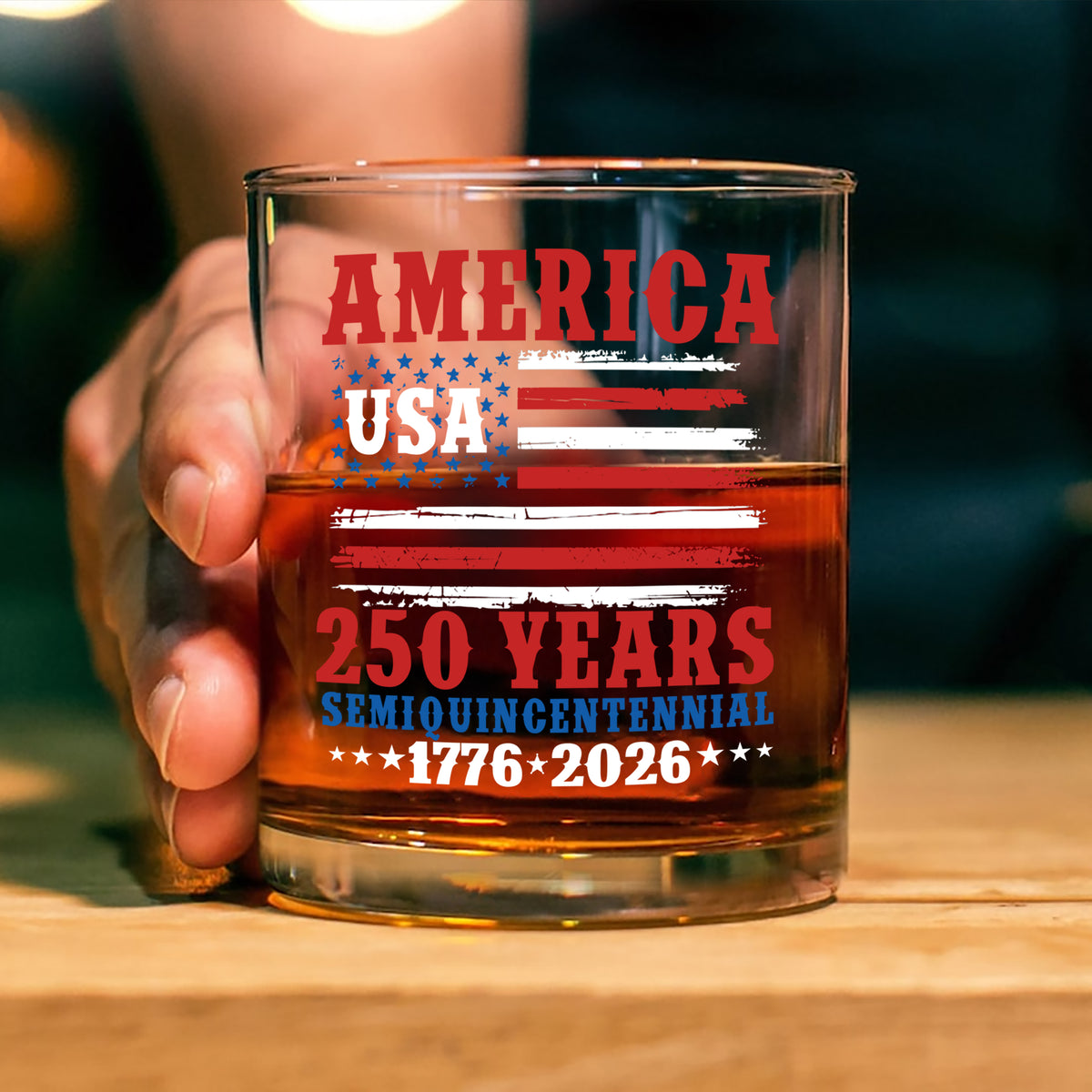 America 250 Years Semiquincentennial Whiskey Glass TH10 894671