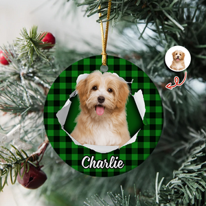 Custom Photo Dog Ceramic Ornament Christmas Gift For Dog Lovers HA75 897452