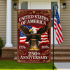 Personalized United States of America 250th Anniversary 1776–2026 Eagle & Liberty Bell Garden Flag LM32 669267