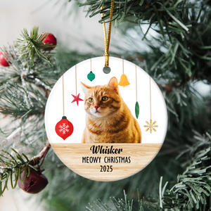 Custom Puppies Photo First Christmas Ceramic Ornament CH07 896812