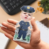 Custom Photo Funny Kid in Dad’s Work Outfit Decoration Shaking Head Funny Gift For Dad HA75 892374