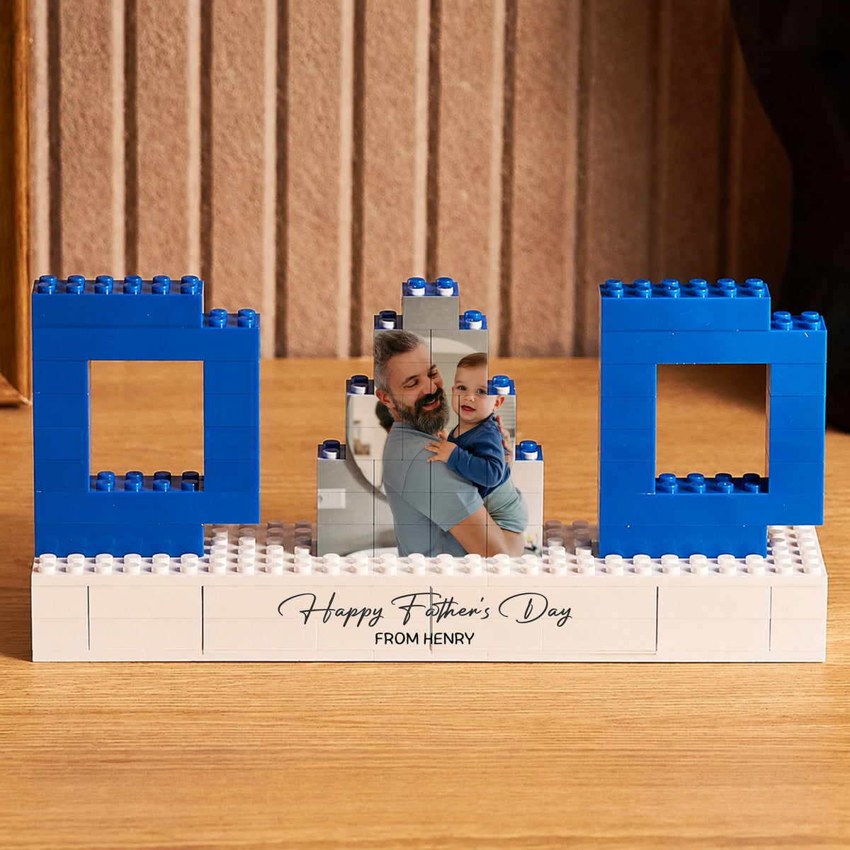 Custom Photo Happy Father's Day Building Brick Blocks - Personalized Gift for Dad CH07 911576