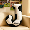 Custom Monogrammed Soccer Ball Letter Shaped Pillow Gift For Sport Lover LM32 897379