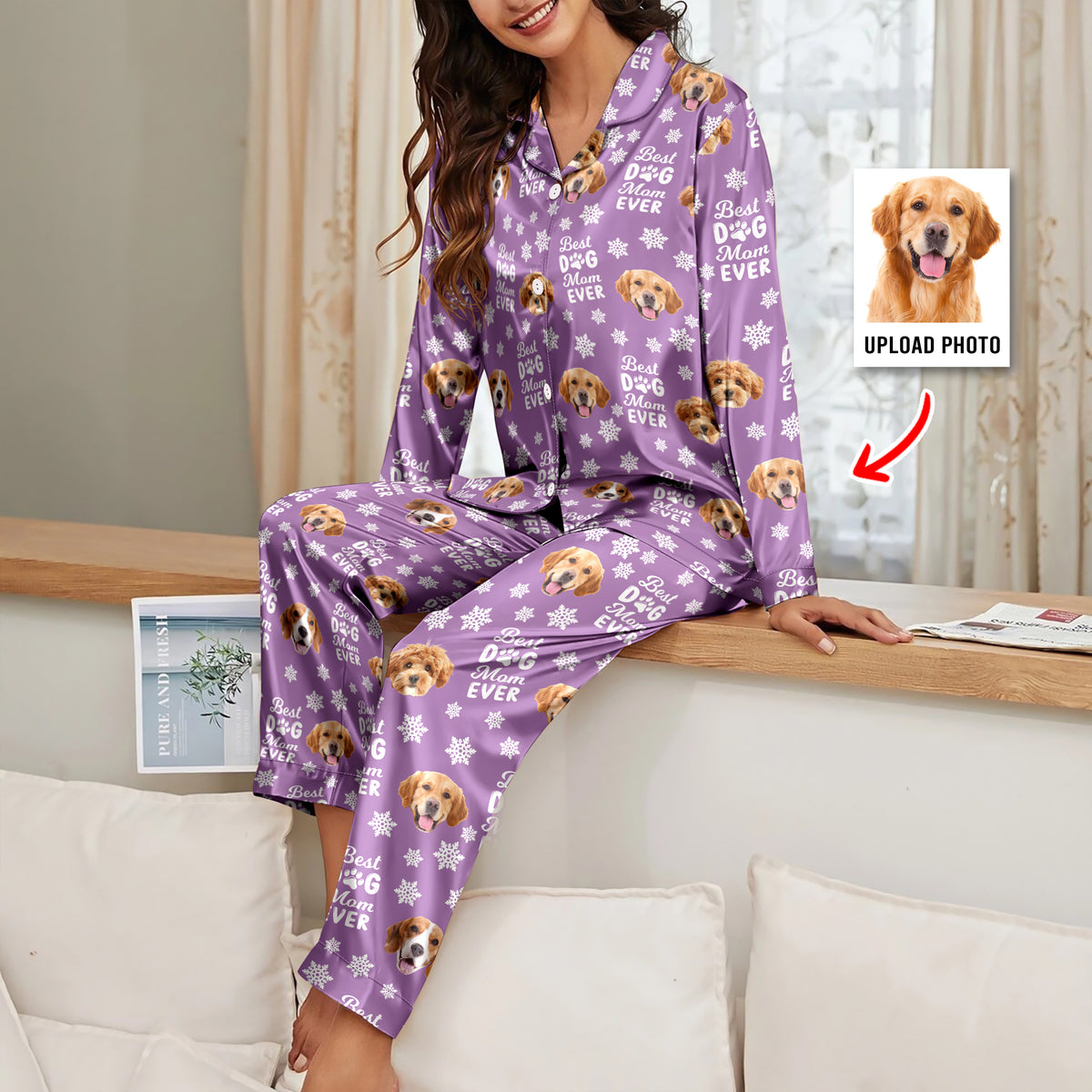 Custom Photo Best Dog Dad Dog Mom Paw Paw - Personalized Pajamas Gift For Pet Lovers HO82 894378