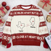 Personalized Long Distance State Map Ugly Sweater For Couple, Family & Friends LM32 895811