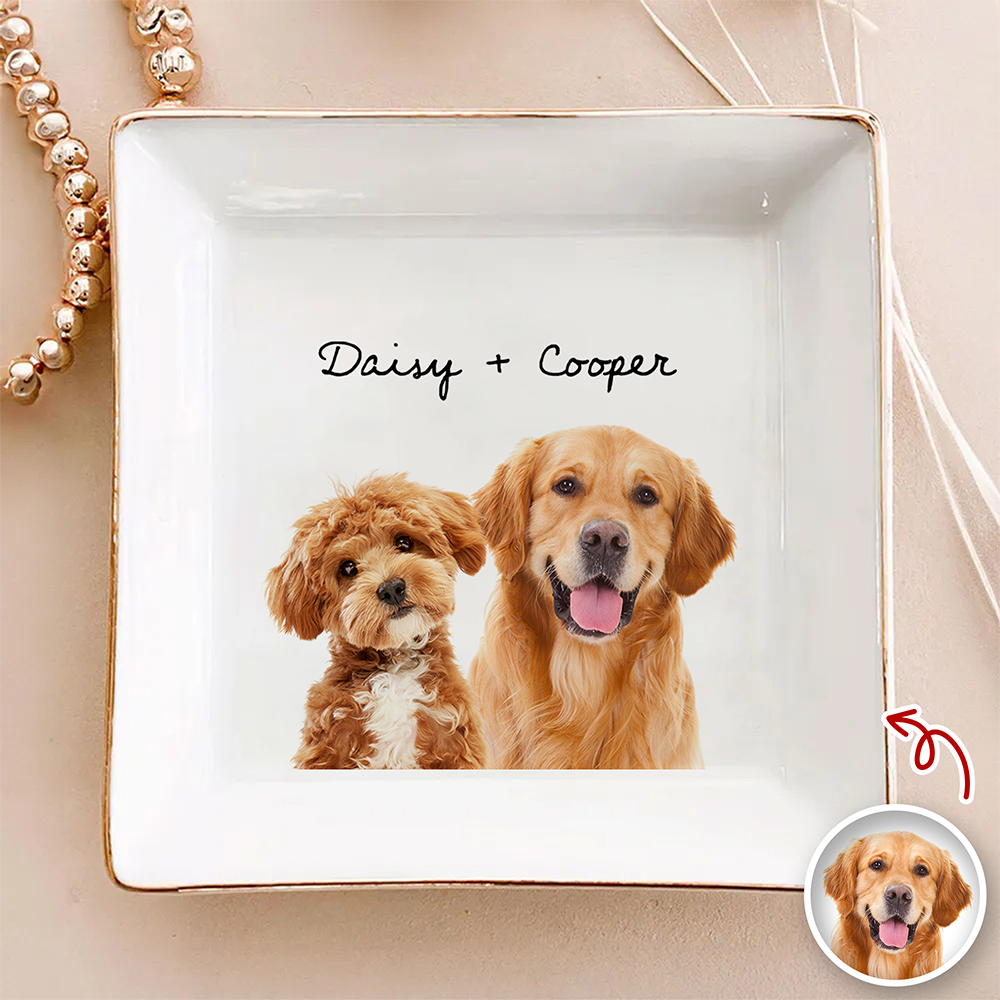 Custom Dog Cat Photo Jewelry Dish Gift for Pet Lovers HA75 898408